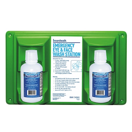Boardwalk Emergency Eyewash Station, 16 oz Bottle, 2 Bottles/Station 54842